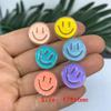 Accesorios de resina, joyería DIY, colgante plano, tocado infantil, cara sonriente colorida, funda de teléfono DIY color crema, transfronterizo