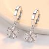 Pendientes plateados elegantes de alta gama de celebridades de Internet de TikTok, joyería de moda sencilla para mujeres, pendientes de flores dulces de Sídney