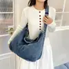 Bolsa de Mezclilla Casual para Mujer, Bolso de Hombro de Gran Capacidad, Bolso Casual para Estudiante Universitario, Bolso Cruzado, Bolsa Grande