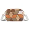 Bolso Cruzado de Moda Versátil con Tres Cremalleras Bolso de Hombro Patchwork Moderno para Mujer Bolso de Cámara Casual Venta al por Mayor Transfronteriza