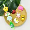 Dibujo Animado 50 Piezas Mitad Patrón 3D Clip para Bolígrafo Hebilla Plástico Accesorios Aspecto de Alta Calidad Papelería Estudiante Decoración de Bolígrafo Creativo Popote