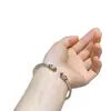 Nuevo Pulsera de Plata de Ley Estilo Chino con Pulsera Sólida Dorada Diseño de Nicho Lujo de Alta Gama Patrón de Hierba Tang Elegante Exquisito Lujo Accesible