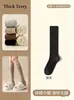Calcetines de Invierno/Otoño para Mujer, Forro Polar, Gruesos, Cálidos, Antideslizantes, Hasta la Rodilla, Compresión, Felpa, Calcetines de Invierno para Pantorrilla
