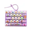 Teclado de Brinquedo Animal de Desenho Animado 26 Teclas Alívio de Estresse Chaveiro Decoração de Mesa Fofa Chaveiro Pingente de Bolsa