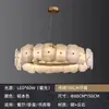 Lámpara de araña de mármol de cobre puro de lujo ligero, estilo chino nuevo, diseño post-moderno, para sala de estar, comedor, simple y elegante, luz para hogar de villa