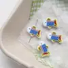Placa de Letra Casa de Animales Color Dopamina Acrílico con Cuentas Doble Cara Infantil DIY Hecho a Mano Accesorios para Collar de Cuentas Sueltas