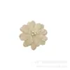 Ribete de encaje de malla de 5,5 cm, doble capa, compuesto, repujado, con cuentas, flor, para zapatos infantiles, sombreros, accesorios de ropa, ribete de encaje DIY