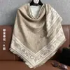 Bufanda Chal Cuadrado Elegante Otoño Nuevo Jacquard Estilo Coreano Capa para Cuello Chal de Imitación Cachemir Bufanda de Abrigo para Mujer