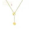 Moderna, de lujo ligero, exquisita cadena de titanio para mujer, versátil, única, simple cadena para la clavícula, moderna y elegante, no se decolora, venta al por mayor desde el fabricante