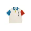 Conjunto de Macacão Curto com Blusa de Manga Curta Color Block Wulibuyi para Meninos 2026 Nova Cor Série Pinguim Tendência