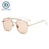 DEFENG F8592 Gafas de Sol de Moda Metálicas de Doble Varilla para Hombre Nuevas Gafas de Sol de Lámina Oceánica para Mujer