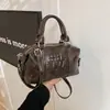 Bolso Boston Retro con Letras Nueva Colección Primavera 2026 para Mujer, Bolso de Mano de Alta Gama y Bolso Cruzado, Bolso Tote Pequeño Versátil para el Día a Día