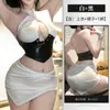 Lingerie sexy, vestido justo com gola halter para garota hot, conjunto elegante de secretária, uniforme que afina a cintura, conjunto 2986 sem remoção