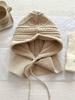 Touca Balaclava para Mulheres, Cachecol de Pescoço Quente de Inverno com Touca Integrada, Cobertura para a Cabeça, Proteção para as Orelhas, Chapéu de Lã, Chapéu de Tricô para Circunferência Craniana Grande