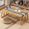 Mesa de Mirador para Uso Doméstico, Mesa Baja Curva Estilo Antiguo para Comer y Estudiar, Mesa Pequeña Tradicional China, Tatami Estilo Zen