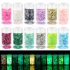 Manicura Mágica Color Hexágono Luminoso Rosa Lentejuela Joyería Internet Celebrante Nueva Uña Luminosa Fluorescente Sirena Producto Terminado Adhesivo Decorativo