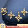 Acessórios para Conjunto de Pérolas DIY: Moda Versátil de Luxo Leve, Brincos Vazados em Forma de Cruz com Zircônia Embutida, Pingente, Base para Anel