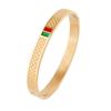 Pulsera con hebilla coreana de acero de titanio antiguo Doble G pulsera estilo ins lujo acero inoxidable pulsera de gota fabricantes al por mayor