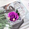 Caja de anillo acrílica transparente Yongsheng flor 520 Regalo de San Valentín para novia Caja de anillo Yongsheng flor al por mayor