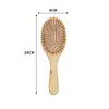 Peine de Bambú con Cojín de Aire para Alisar el Cabello, Alisar el Cabello, Masajear, Dar Volumen en la Coronilla, Cepillo de Pelo Antiestático Mini Portátil para el Hogar
