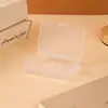 Caixa de embalagem retangular de plástico transparente PP com gancho, para guardar miçangas, itens pequenos, material de escritório e acessórios; caixinha com tampa flip-top