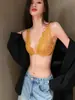 Encaje Puro Deseo Ropa Interior Sexy para Mujer Pechos Grandes Finos Revelador Reducción de Pecho Pequeño Espalda Hermosa Ajustable Juego de Sujetador y Top de Soporte