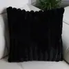 Funda de almohada recta nueva pelo de conejo estilo ins lisa vertical felpa almohada nórdica rectangular funda de cojín almohada