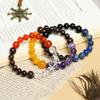 Venta Caliente Transfronteriza Pulsera de Cristal Natural de 12 Constelaciones Colgante de Piedra de Doce Estrellas Citrino Ágata Roja para Hombres y Mujeres