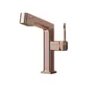 Torneira de Pia com Display Digital Retrátil Branco Leitoso Quente e Frio Totalmente em Cobre Multifuncional Cinza Grafite Torneira de Pia para Água Superior