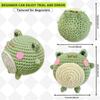 Lindo Kit de Material para Crochet de Muñeca de Rana DIY Muñeca Hecha a Mano Tutorial en Inglés Ilustración Simple y Fácil de Usar