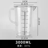 Taza medidora, de grado alimenticio, engrosada, Cilindro graduado medidor, Contenedor de té de leche de 5000 ml, Resistente a altas temperaturas, Antirroturas, con tapa, Vaso de plástico para hervir