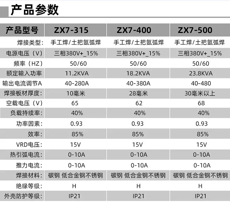 ZX7-500DT交流逆变直流电焊机 钢结构工地 性能稳定 技术成熟