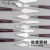 Fábrica de Facas Especializadas 18 Peças Raspador para Pintura a Óleo de Aço Inoxidável, Espátula, Faca para Creme, Faca para Pintura de Textura, Faca para Mistura de Tinta
