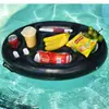 Portavasos Inflable de PVC para Bebidas Transfronterizo, Barra de Hielo y Agua Inflable, Bandeja de Hielo de Autoservicio, Portavasos Flotante para Piscina de Fiesta de Nueve Agujeros