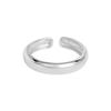 874 Estilo K Nicho de Ins Diseño de Lujo Accesible Versátil Elegante Anillo de Aro Brillante Plata de Ley S925 Textura Femenina
