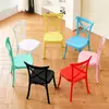 Sillas de Plástico para Guarderías y Habitaciones Infantiles, Sillas de Comedor Apilables con Respaldo Engrosado, Sillas de Estilo Sencillo para Uso Doméstico