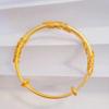 Pulsera Vintage Chapada en Oro con Diseño Ajustable para Mujer, Pulsera con Patrón de Hojas, Estilo Artístico al por Mayor