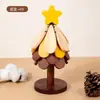 Manteles individuales de alta gama con temática de árbol de Navidad, resistentes al calor, perfectos para mesas de comedor en casa; decoraciones de mesa creativas y posavasos hechos de madera maciza resistente al calor