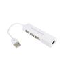 Porta de Rede USB com Hub de 3 Portas USB para Rj45 Placa de Rede USB com Fio Sem Driver Placa de Rede USB