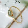 Pulsera de Jade Blanco Natural Ágata Roja del Sur Oval Pastoral Pulsera de Jade Hetian Moda Atmosférica Joyería Simple Pulsera para Mujer