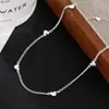 Collar pequeño de amor fresco cadena lisa para mujer 2024 nuevo estilo explosivo estilo ultra simple combinable nicho cadena para el cuello de alta calidad