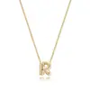 Collar con Colgante de Burbuja Transfronteriza AmaZon Letra Inicial A-Z Cadena para Clavícula Ropa de Trabajo Sencilla Joyería de Nicho