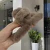 Coreano Outono e Inverno Novo Clipe Peludo Grande Quente Voltar Cabeça Disco Hairpin Imitação Coelho Cabelo Grab Shark Clip para Mulheres