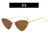 Gafas de Sol Kedun de Gama Alta Sin Marco Triangulares Ojo de Gato con Letra F para Mujer Estilo Europeo y Americano Protección Solar Modernas Casuales