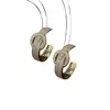2026 Nuevo Estilo Lujo Ligero Hebilla de Cinturón con Incrustaciones de Circonita Pendientes de Aguja de Plata S925 para Mujer Pendientes de Moda de Gama Alta Venta al por Mayor