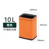 Lixeira de Quarto de Hotel Longa de Camada Dupla de 10L, Lixeira de Aço Inoxidável com Compartimento Duplo, Lixeira Simples de Metal