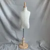 Adereços de Modelo Infantil, Manequim de Meio Corpo Coberto com Tecido, Alfinetável, para Exibição em Loja de Roupas Infantis, Manequim de Corte de Vestuário, Espuma