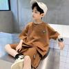 Roupas Infantis Meninos Roupa de Verão 2025 Nova Média e Grande Roupas Infantis para Meninos Estilo Fino de Manga Curta de Verão Bonito e Moderno