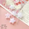 Lazo de acrílico transparente con forma de estrella de cinco puntas, rosa, flor, cuentas, hecho a mano, para hacer joyas, collares y pendientes.