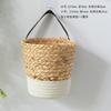 Cesta de Parede de Palha de Cabana Personalizada Transfronteiriça Cesta de Armazenamento Tecida à Mão Cesta de Armazenamento Decorativa de Parede Doméstica de Lado Único